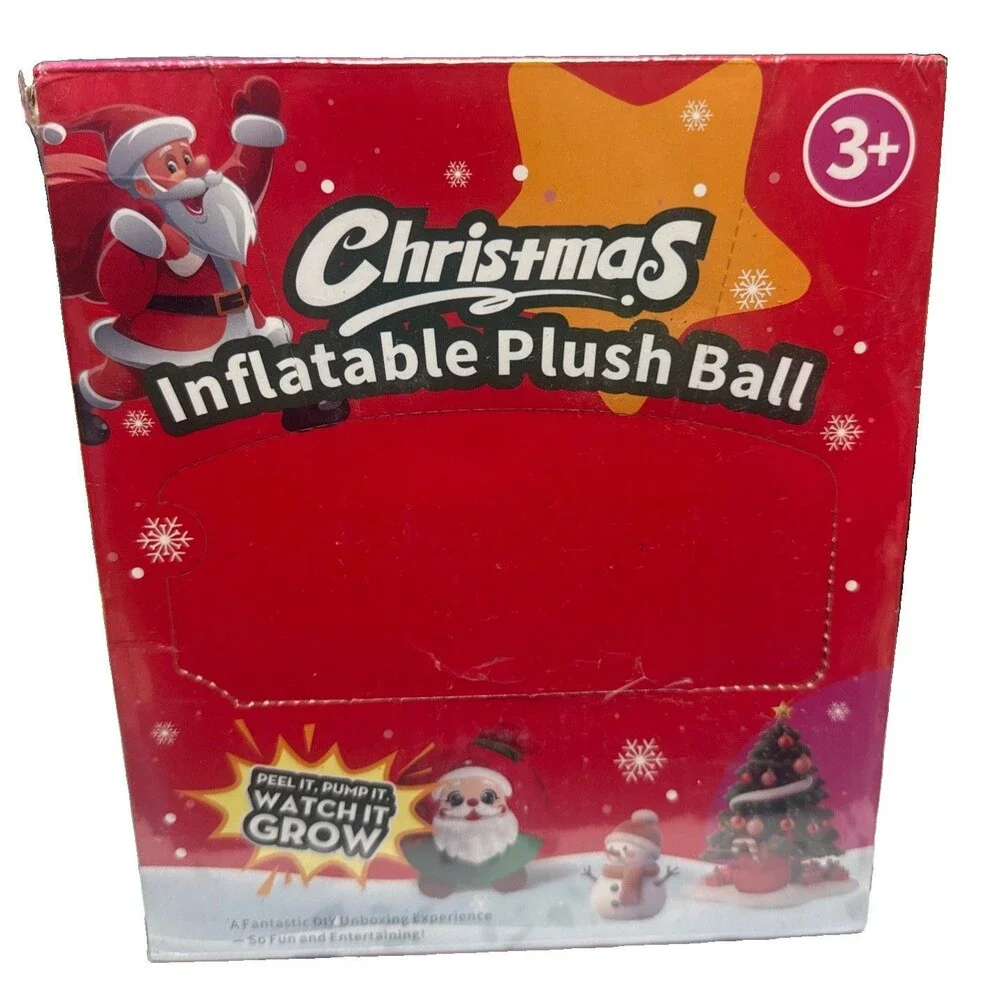 CHRISTMAS Inflatable PLUSH Toy Ball With Pump FOR AGES 3+ 19.7